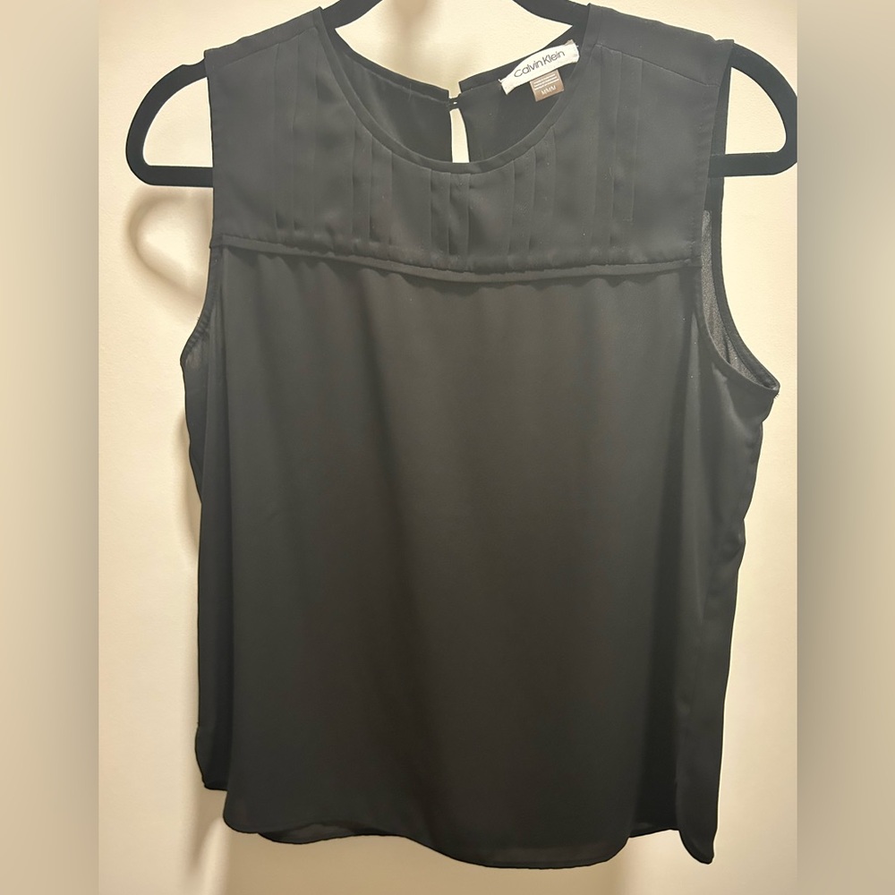 Calvin Klein Black Sleeveless Blouse